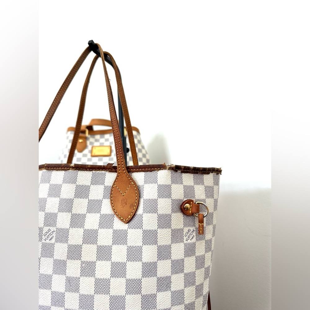 Authentic Louis Vuitton Neverfull Damier Azur Tote Bag Made in France SA0121 - Picture 7 of 16